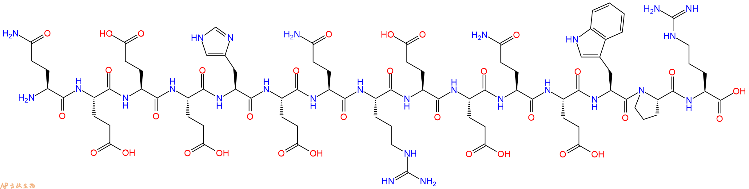 专肽生物产品H2N-Gln-Glu-Glu-Glu-His-Glu-Gln-Arg-Glu-Glu-Gln-Glu-Trp-Pro-Arg-OH
