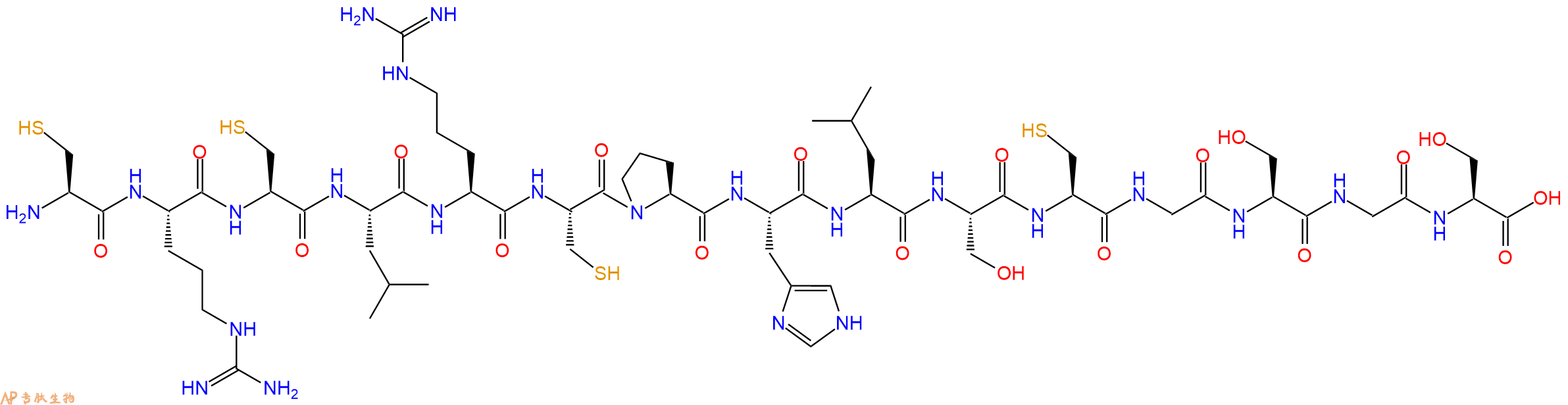 专肽生物产品H2N-Cys-Arg-Cys-Leu-Arg-Cys-Pro-His-Leu-Ser-Cys-Gly-Ser-Gly-Ser-OH