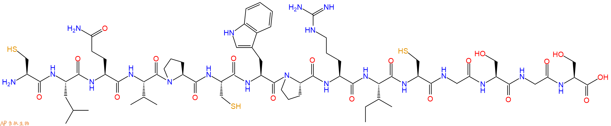专肽生物产品H2N-Cys-Leu-Gln-Val-Pro-Cys-Trp-Pro-Arg-Ile-Cys-Gly-Ser-Gly-Ser-OH