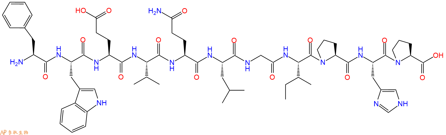 专肽生物产品H2N-Phe-Trp-Glu-Val-Gln-Leu-Gly-Ile-Pro-His-Pro-OH