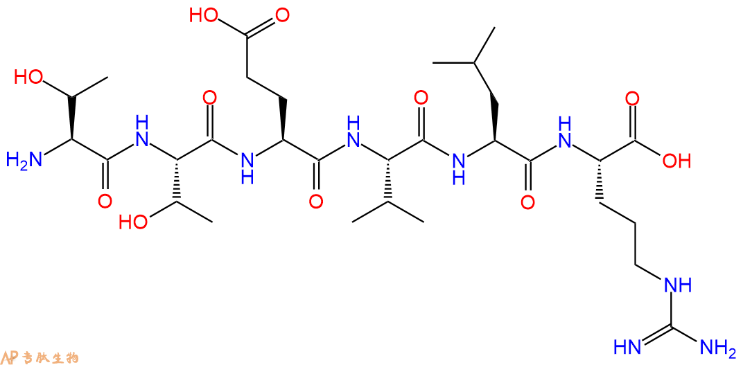 专肽生物产品H2N-Thr-Thr-Glu-Val-Leu-Arg-OH