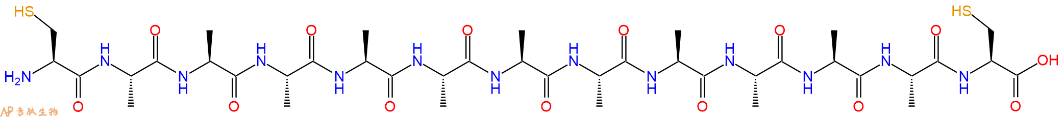 专肽生物产品H2N-Cys-Ala-Ala-Ala-Ala-Ala-Ala-Ala-Ala-Ala-Ala-Ala-Cys-OH