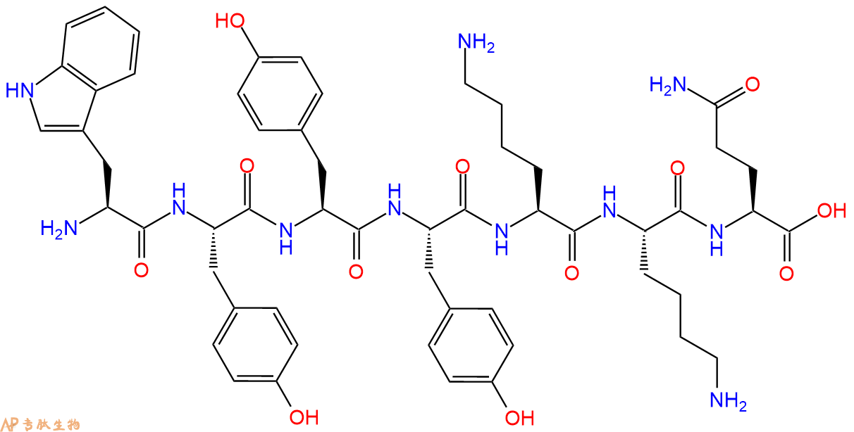 专肽生物产品H2N-Trp-Tyr-Tyr-Tyr-Lys-Lys-Gln-OH