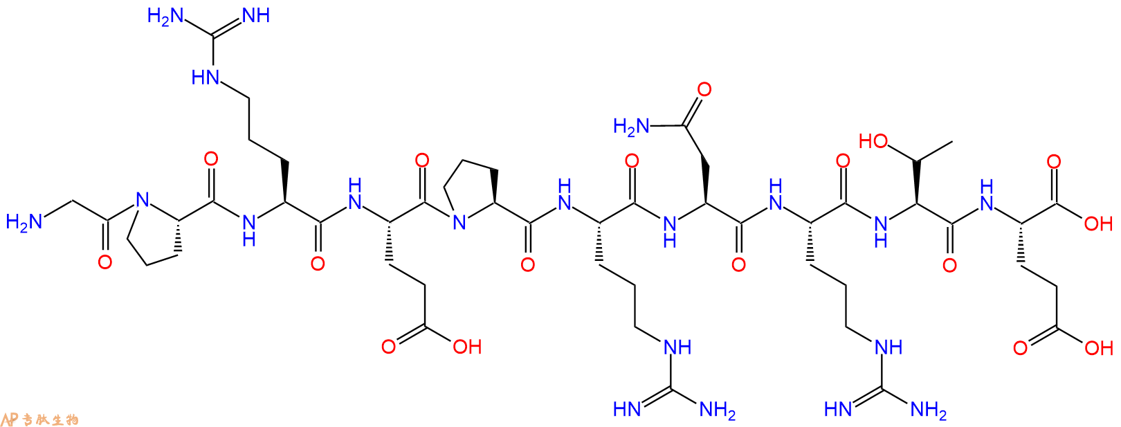 专肽生物产品H2N-Gly-Pro-Arg-Glu-Pro-Arg-Asn-Arg-Thr-Glu-OH