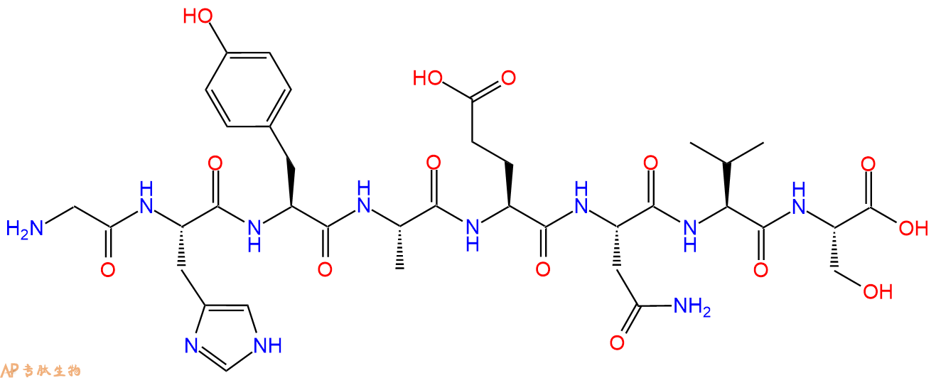 专肽生物产品H2N-Gly-His-Tyr-Ala-Glu-Asn-Val-Ser-OH
