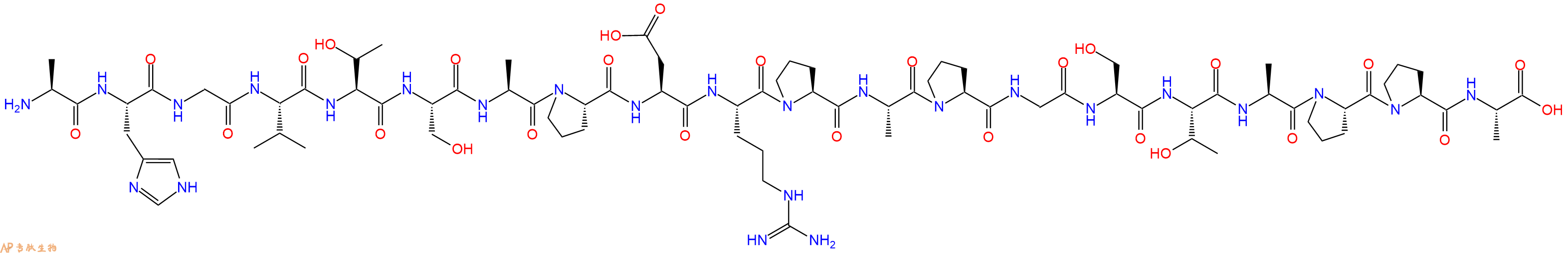 专肽生物产品H2N-Ala-His-Gly-Val-Thr-Ser-Ala-Pro-Asp-Arg-Pro-Ala-Pro-Gly-Ser-Thr-Ala-Pro-Pro-Ala-OH