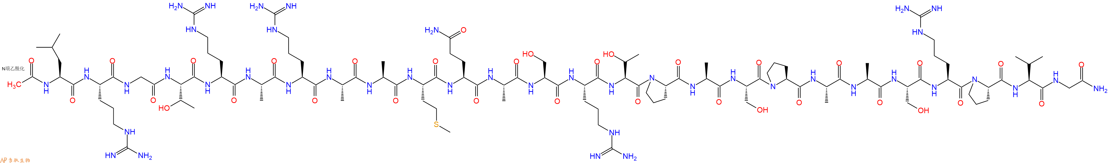专肽生物产品Ac-Leu-Arg-Gly-Thr-Arg-Ala-Arg-Ala-Ala-Met-Gln-Ala-Ser-Arg-Thr-Pro-Ala-Ser-Pro-Ala-Ala-Ser-Arg-Pro-Val-Gly-CONH2