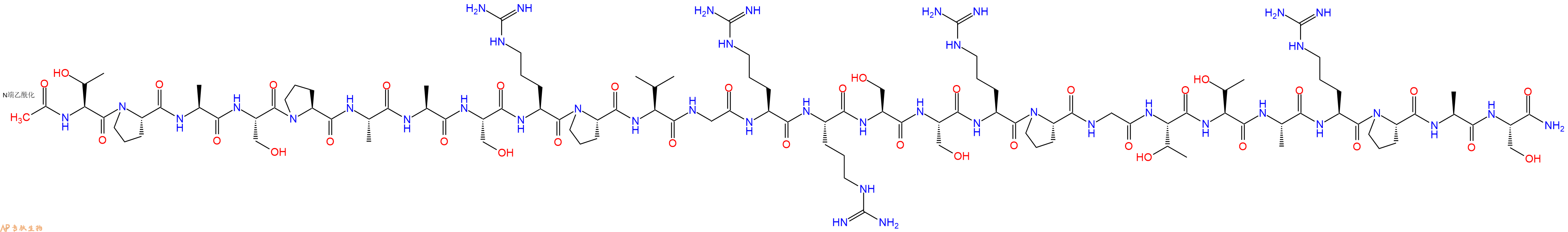 专肽生物产品Ac-Thr-Pro-Ala-Ser-Pro-Ala-Ala-Ser-Arg-Pro-Val-Gly-Arg-Arg-Ser-Ser-Arg-Pro-Gly-Thr-Thr-Ala-Arg-Pro-Ala-Ser-CONH2