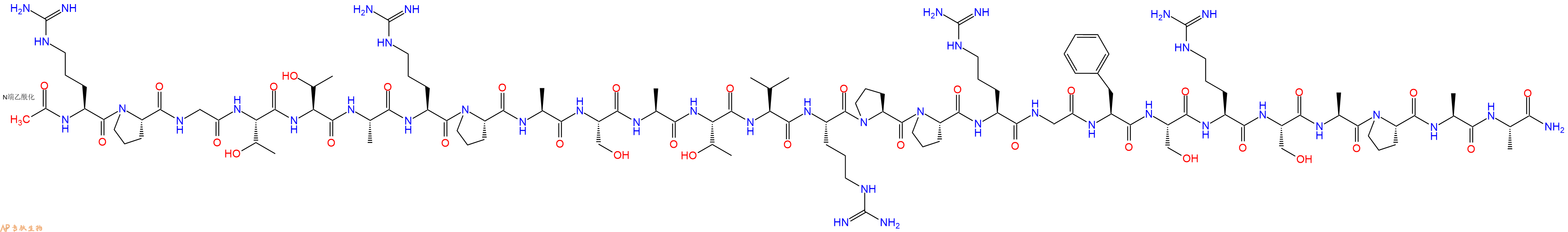 专肽生物产品Ac-Arg-Pro-Gly-Thr-Thr-Ala-Arg-Pro-Ala-Ser-Ala-Thr-Val-Arg-Pro-Pro-Arg-Gly-Phe-Ser-Arg-Ser-Ala-Pro-Ala-Ala-CONH2