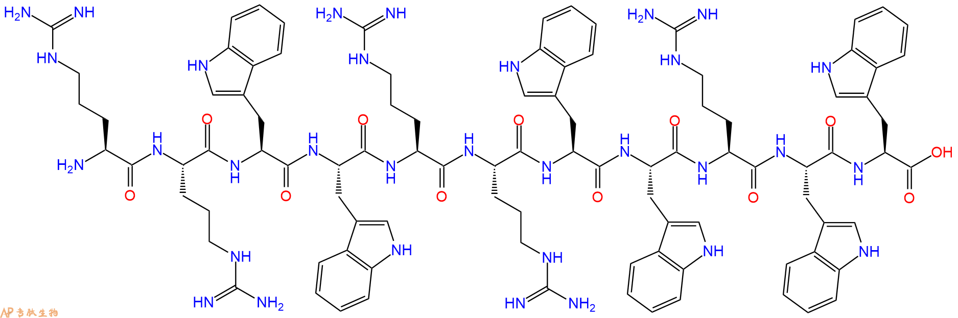 专肽生物产品H2N-Arg-Arg-Trp-Trp-Arg-Arg-Trp-Trp-Arg-Trp-Trp-OH