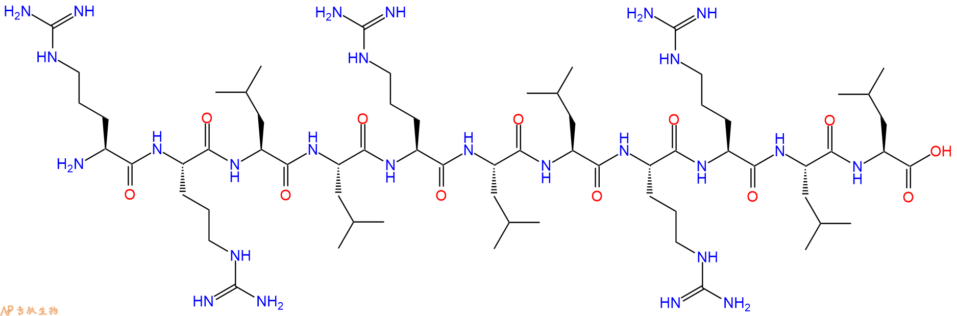 专肽生物产品H2N-Arg-Arg-Leu-Leu-Arg-Leu-Leu-Arg-Arg-Leu-Leu-OH