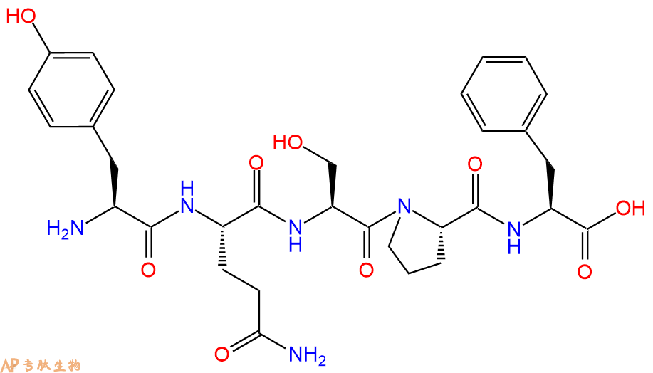 专肽生物产品H2N-Tyr-Gln-Ser-Pro-Phe-OH