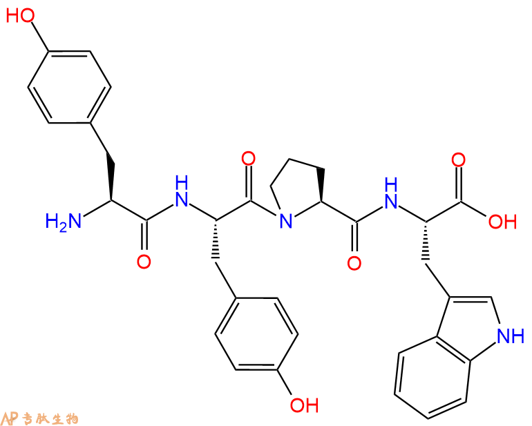 专肽生物产品H2N-Tyr-Tyr-Pro-Trp-OH