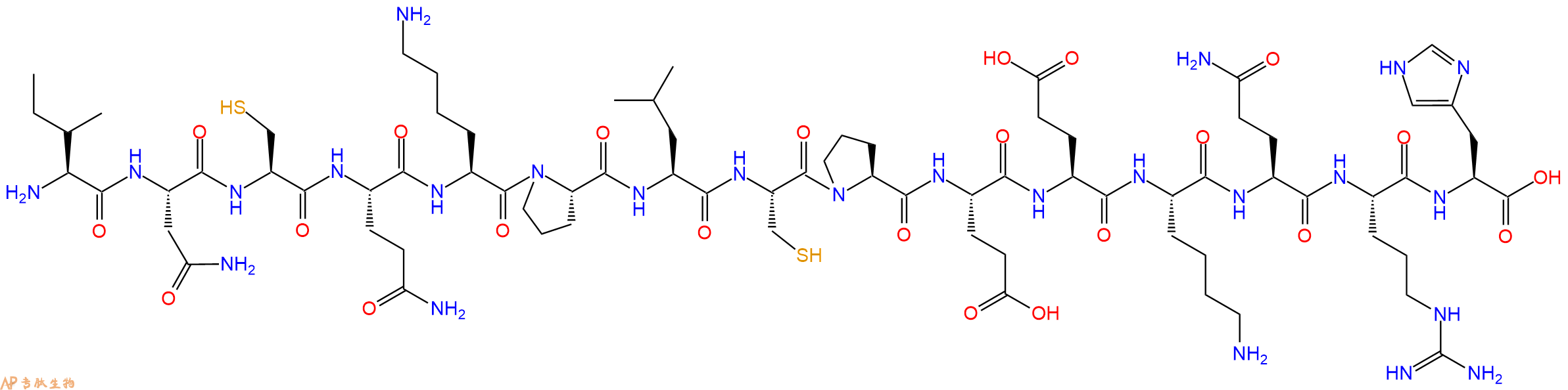 专肽生物产品H2N-Ile-Asn-Cys-Gln-Lys-Pro-Leu-Cys-Pro-Glu-Glu-Lys-Gln-Arg-His-OH