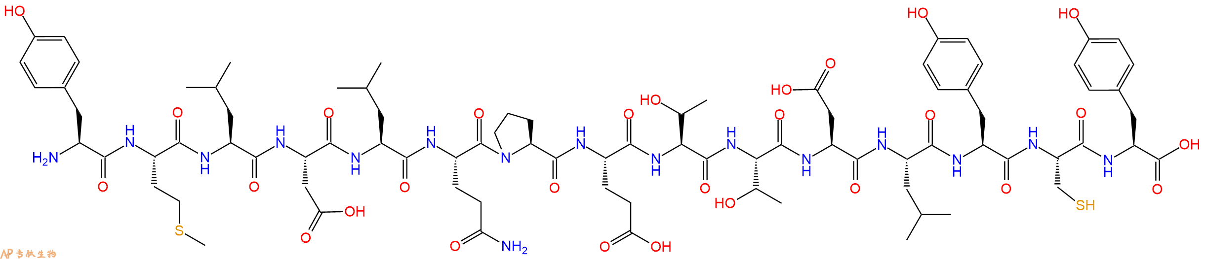 专肽生物产品H2N-Tyr-Met-Leu-Asp-Leu-Gln-Pro-Glu-Thr-Thr-Asp-Leu-Tyr-Cys-Tyr-OH