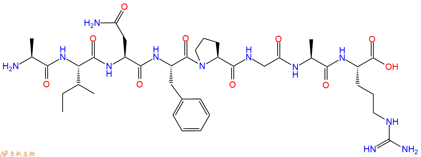 专肽生物产品H2N-Ala-Ile-Asn-Phe-Pro-Gly-Ala-Arg-OH