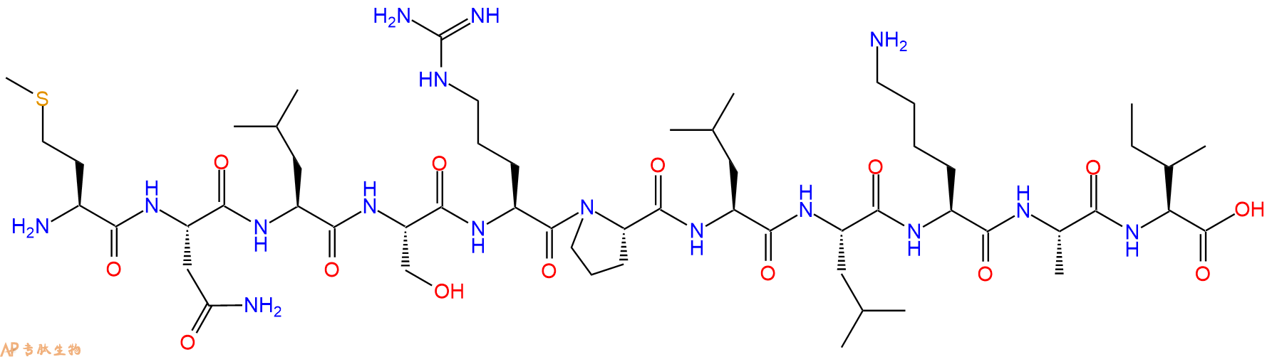 专肽生物产品H2N-Met-Asn-Leu-Ser-Arg-Pro-Leu-Leu-Lys-Ala-Ile-OH