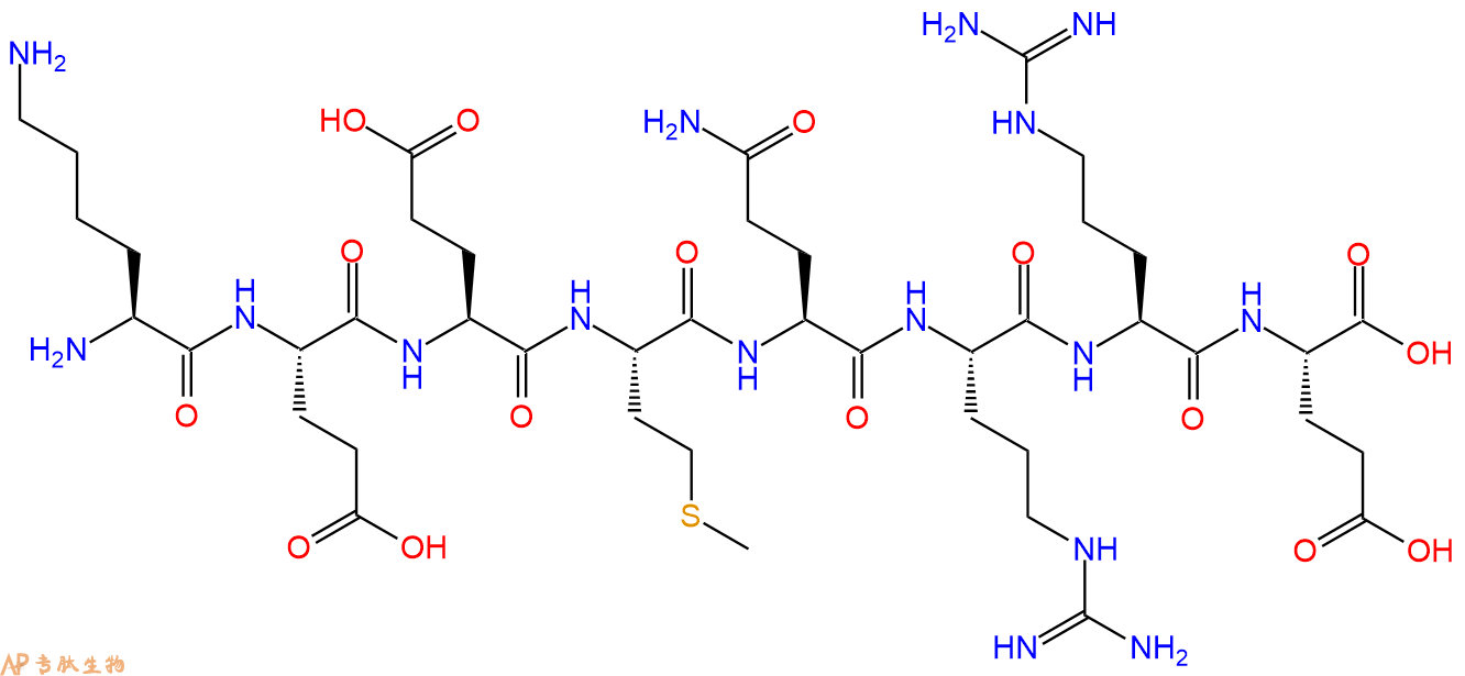专肽生物产品H2N-Lys-Glu-Glu-Met-Gln-Arg-Arg-Glu-OH