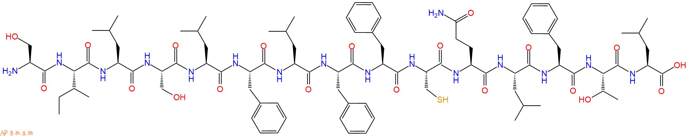 专肽生物产品H2N-Ser-Ile-Leu-Ser-Leu-Phe-Leu-Phe-Phe-Cys-Gln-Leu-Phe-Thr-Leu-OH