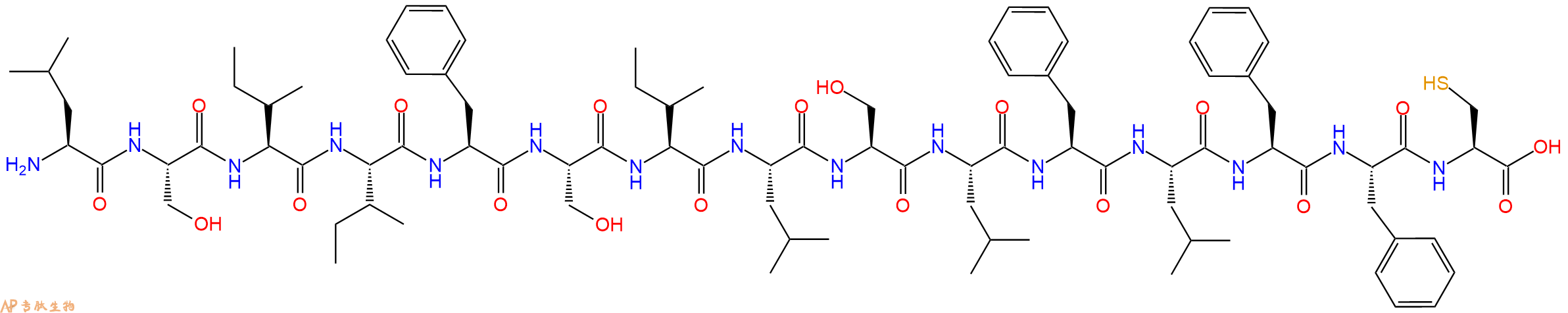 专肽生物产品H2N-Leu-Ser-Ile-Ile-Phe-Ser-Ile-Leu-Ser-Leu-Phe-Leu-Phe-Phe-Cys-OH