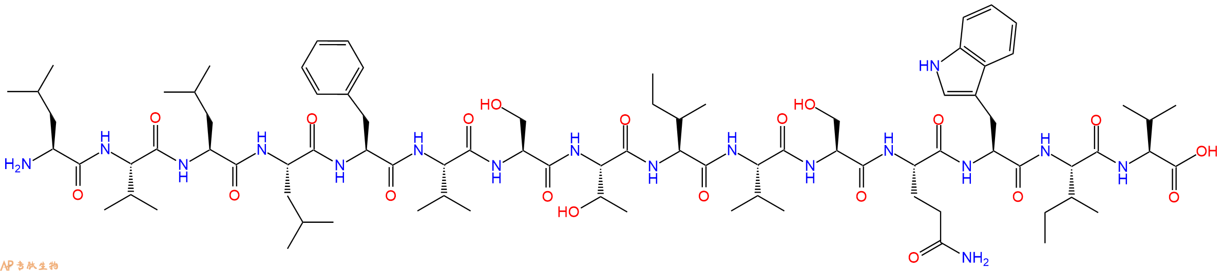 专肽生物产品H2N-Leu-Val-Leu-Leu-Phe-Val-Ser-Thr-Ile-Val-Ser-Gln-Trp-Ile-Val-OH