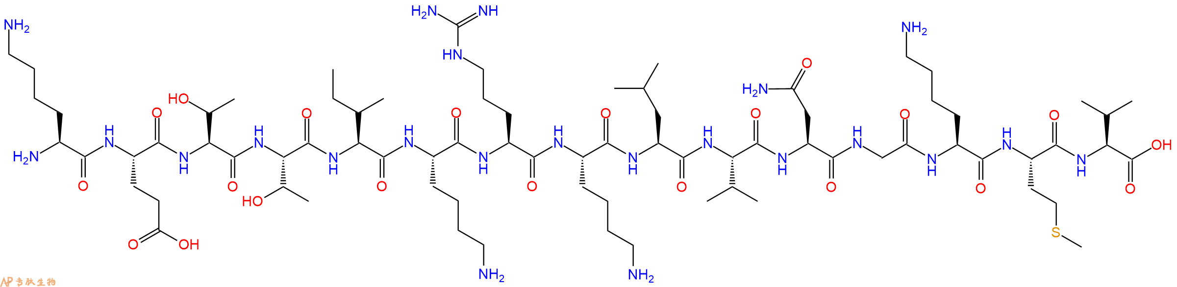 专肽生物产品H2N-Lys-Glu-Thr-Thr-Ile-Lys-Arg-Lys-Leu-Val-Asn-Gly-Lys-Met-Val-OH
