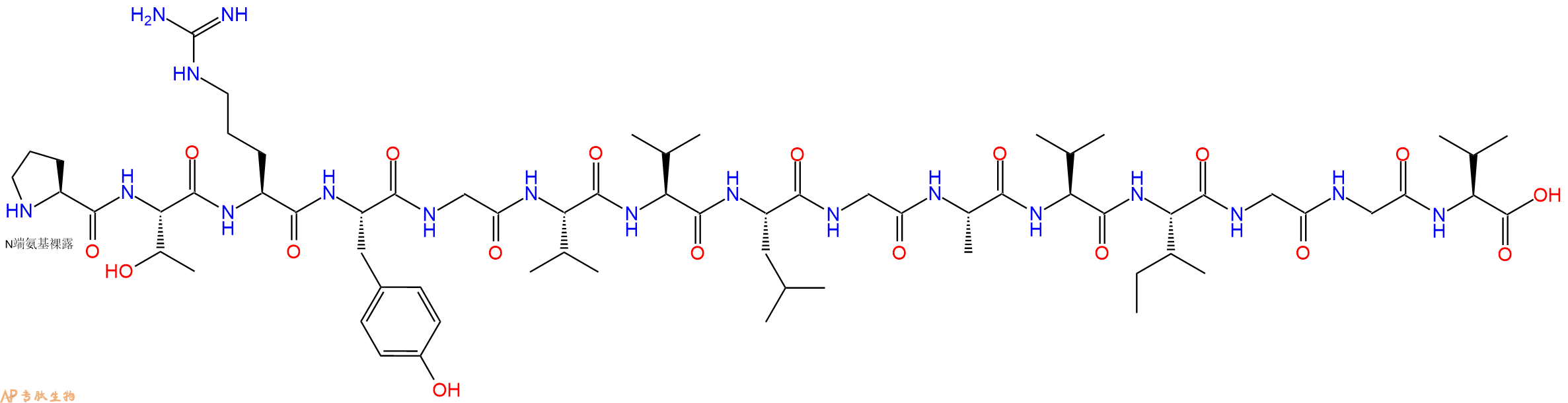 专肽生物产品H2N-Pro-Thr-Arg-Tyr-Gly-Val-Val-Leu-Gly-Ala-Val-Ile-Gly-Gly-Val-OH