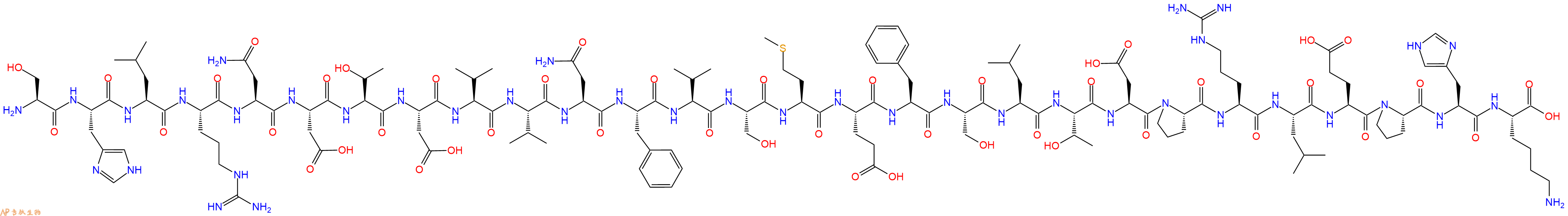专肽生物产品H2N-Ser-His-Leu-Arg-Asn-Asp-Thr-Asp-Val-Val-Asn-Phe-Val-Ser-Met-Glu-Phe-Ser-Leu-Thr-Asp-Pro-Arg-Leu-Glu-Pro-His-Lys-OH
