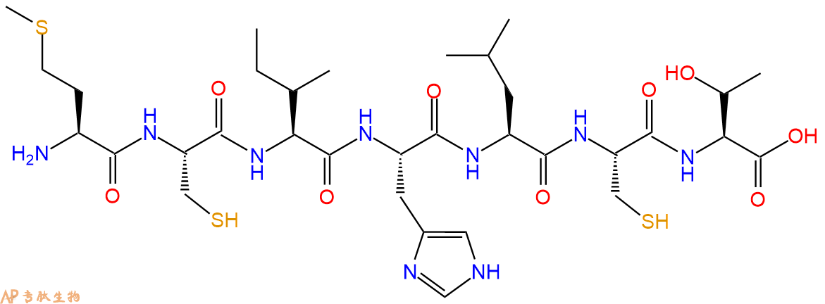 专肽生物产品H2N-Met-Cys-Ile-His-Leu-Cys-Thr-OH