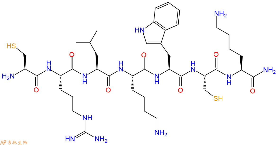 专肽生物产品H2N-Cys-Arg-Leu-Lys-Trp-Cys-Lys-CONH2