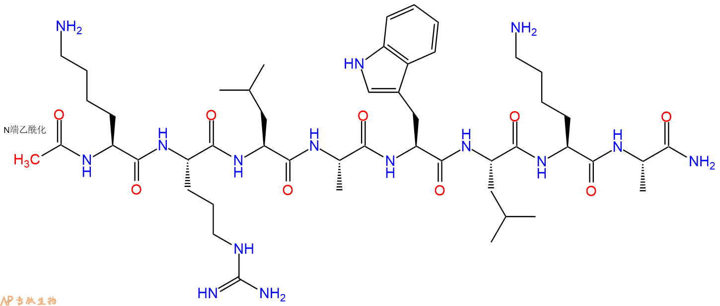 专肽生物产品Ac-Lys-Arg-Leu-Ala-Trp-Leu-Lys-Ala-CONH2