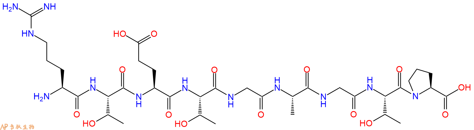 专肽生物产品H2N-Arg-Thr-Glu-Thr-Gly-Ala-Gly-Thr-Pro-OH