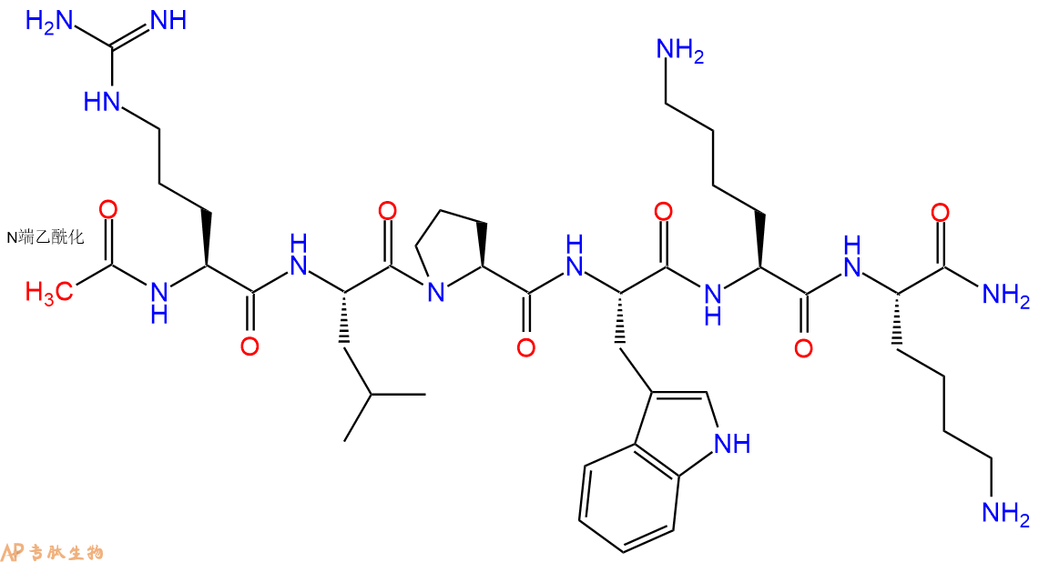 专肽生物产品Ac-Arg-Leu-Pro-Trp-Lys-Lys-CONH2