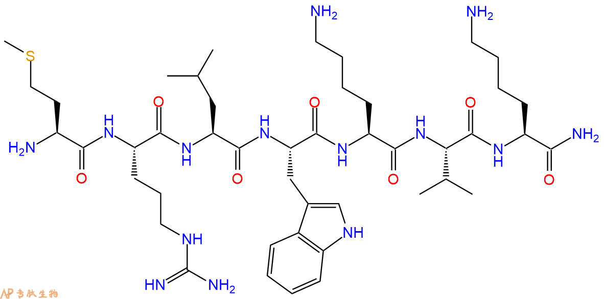 专肽生物产品H2N-Met-Arg-Leu-Trp-Lys-Val-Lys-CONH2