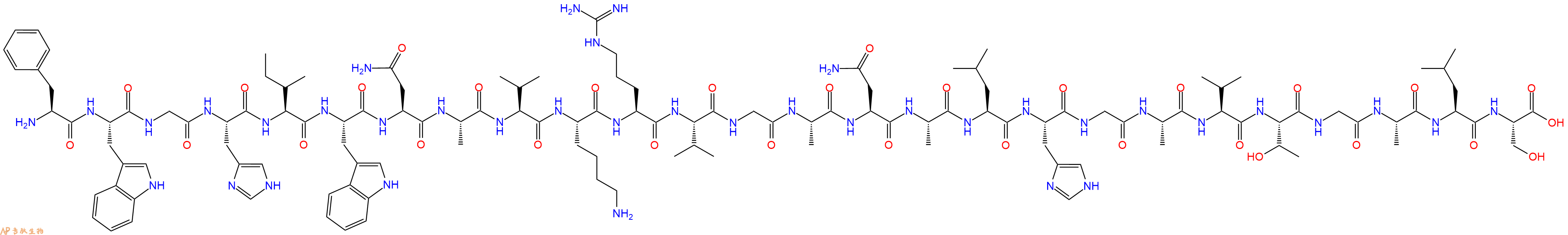 专肽生物产品H2N-Phe-Trp-Gly-His-Ile-Trp-Asn-Ala-Val-Lys-Arg-Val-Gly-Ala-Asn-Ala-Leu-His-Gly-Ala-Val-Thr-Gly-Ala-Leu-Ser-OH