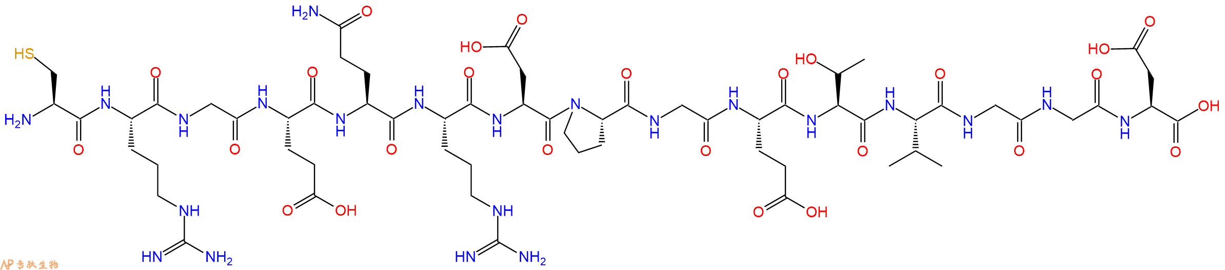 专肽生物产品H2N-Cys-Arg-Gly-Glu-Gln-Arg-Asp-Pro-Gly-Glu-Thr-Val-Gly-Gly-Asp-OH