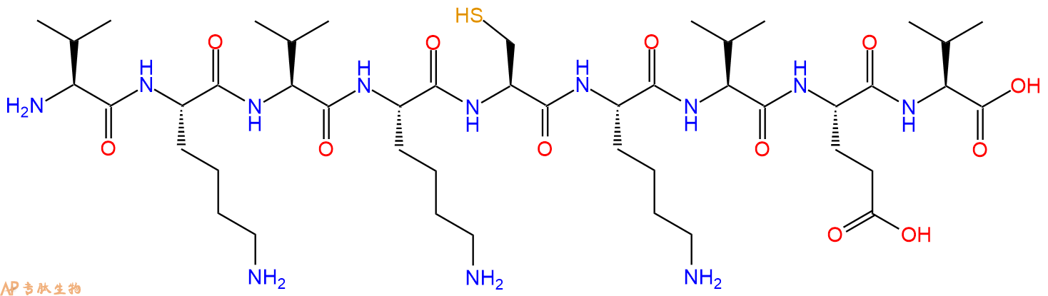 专肽生物产品H2N-Val-Lys-Val-Lys-Cys-Lys-Val-Glu-Val-OH
