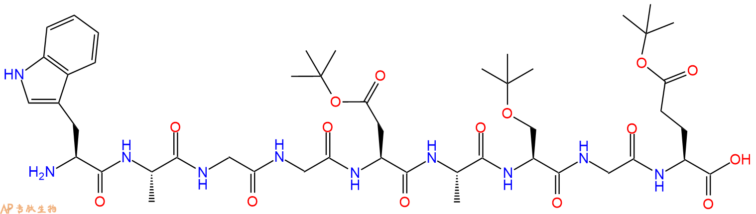 专肽生物产品H2N-Trp-Ala-Gly-Gly-Asp(OtBu)-Ala-Ser(tBu)-Gly-Glu(OtBu)-OH