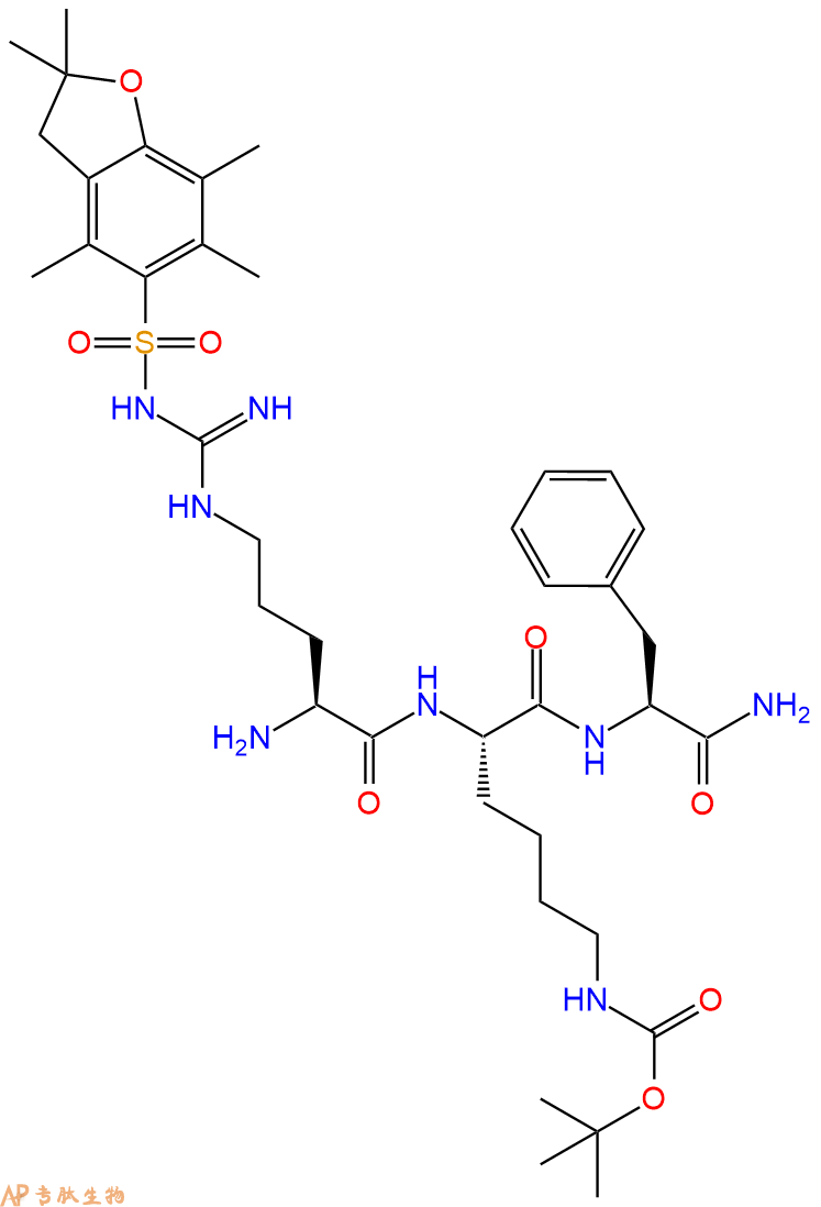 专肽生物产品H2N-Arg(Pbf)-Lys(Boc)-Phe-CONH2