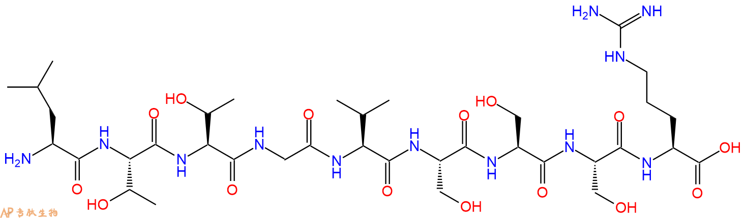 专肽生物产品H2N-Leu-Thr-Thr-Gly-Val-Ser-Ser-Ser-Arg-OH