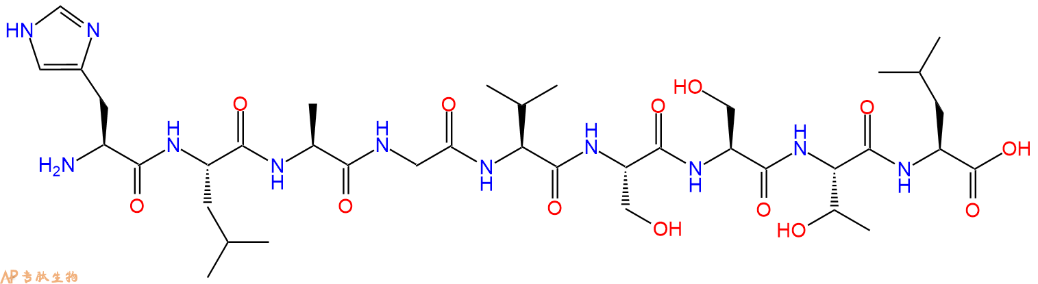 专肽生物产品H2N-His-Leu-Ala-Gly-Val-Ser-Ser-Thr-Leu-OH