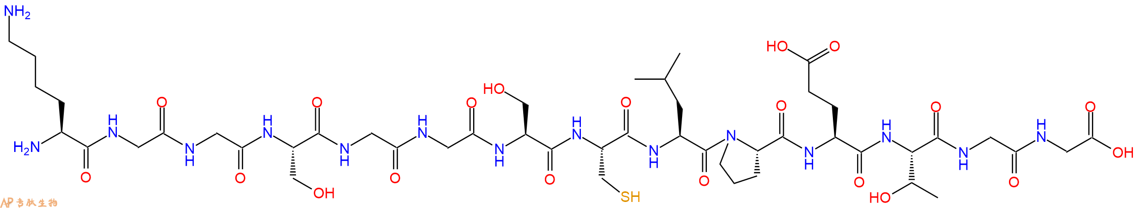 专肽生物产品H2N-Lys-Gly-Gly-Ser-Gly-Gly-Ser-Cys-Leu-Pro-Glu-Thr-Gly-Gly-OH