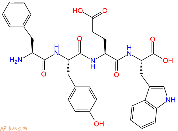 专肽生物产品H2N-Phe-Tyr-Glu-Trp-OH