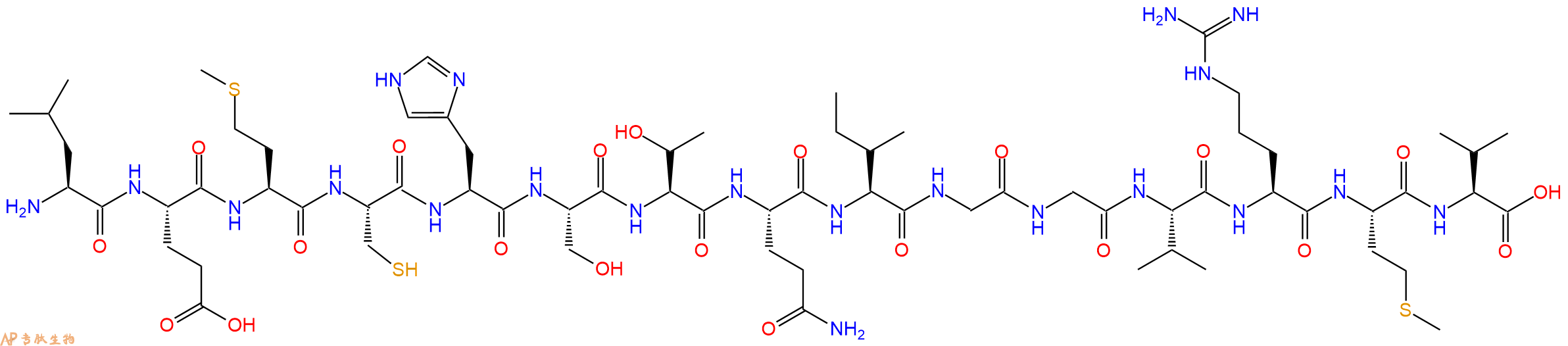 专肽生物产品H2N-Leu-Glu-Met-Cys-His-Ser-Thr-Gln-Ile-Gly-Gly-Val-Arg-Met-Val-OH