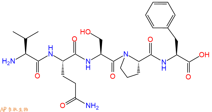 专肽生物产品H2N-Val-Gln-Ser-Pro-Phe-OH