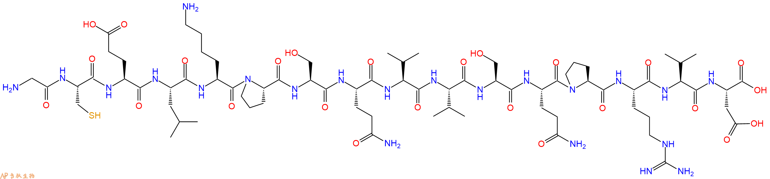 专肽生物产品H2N-Gly-Cys-Glu-Leu-Lys-Pro-Ser-Gln-Val-Val-Ser-Gln-Pro-Arg-Val-Asp-OH