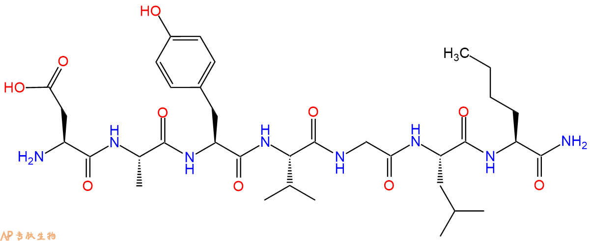 专肽生物产品H2N-Asp-Ala-Tyr-Val-Gly-Leu-Nle-CONH2