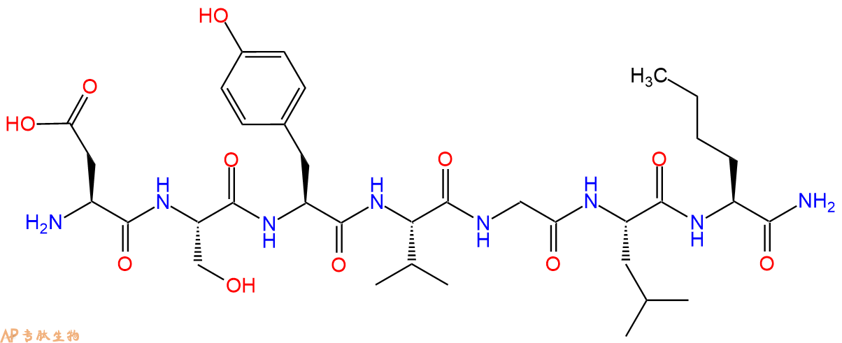 专肽生物产品H2N-Asp-Ser-Tyr-Val-Gly-Leu-Nle-CONH2