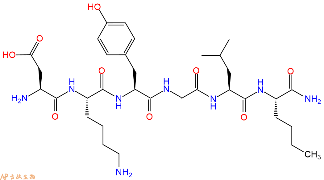 专肽生物产品H2N-Asp-Lys-Tyr-Gly-Leu-Nle-CONH2