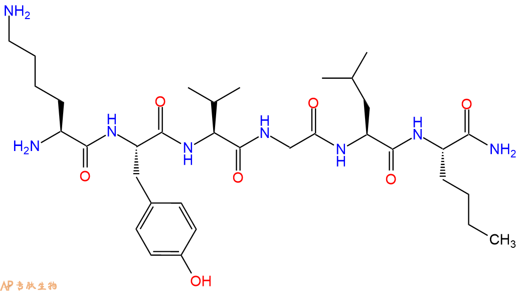 专肽生物产品H2N-Lys-Tyr-Val-Gly-Leu-Nle-CONH2
